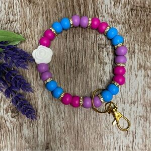 Handcrafted Flower Beaded Wristlets Fashion Accessories Artisan Bracelets Gifts